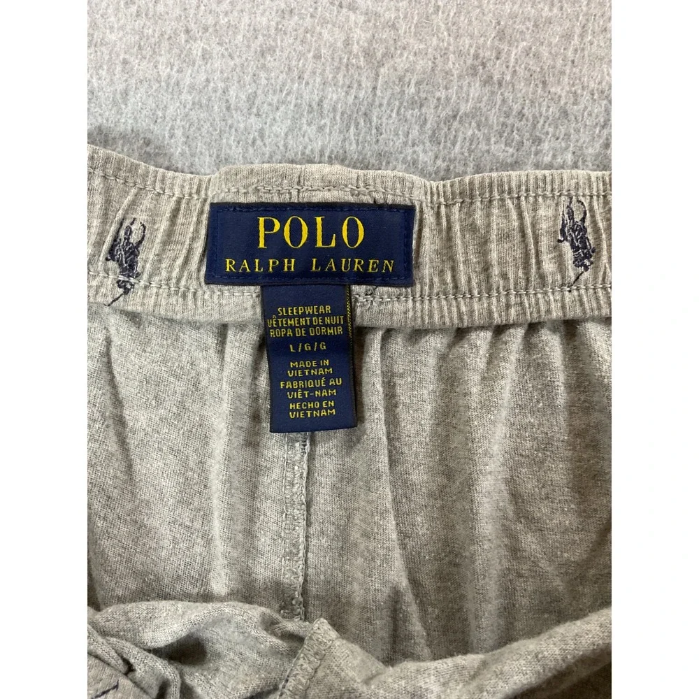 Polo Ralph Lauren Mens Gray All Over Pony Logo Sleep Shorts Size Large 1384